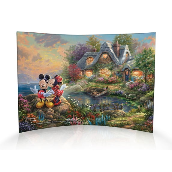 Disney (Mickey and Minnie Sweetheart Cove) 10" x 7" Curved Acrylic Print ACP1007CUR058
