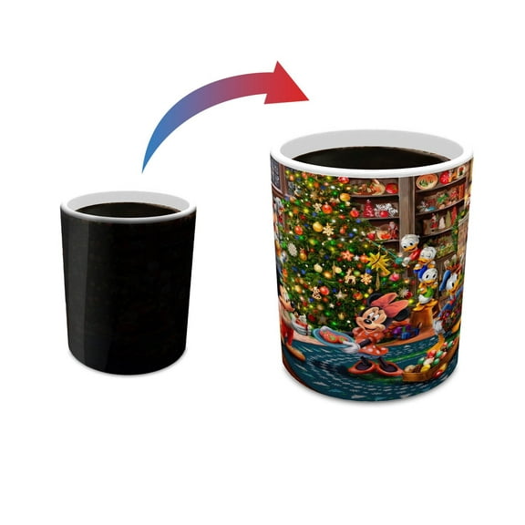 Disney (Mickey and Minnie Trimming the Tree) Morphing Mugs Heat-Sensitive Mug