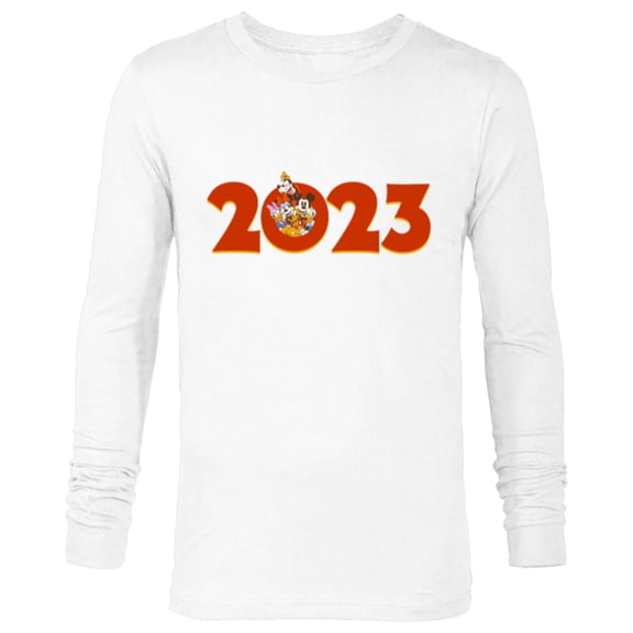 Disney Mickey and the Gang 2023 100th Anniversary New Year - Long Sleeve T-Shirt for Men - Customized-White