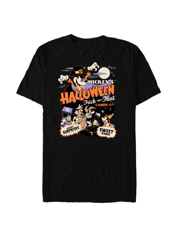 Mickey’s Halloween Trick or Treat Candy Co. - Short Sleeve Blended T-Shirt for Adults - Customized-Black