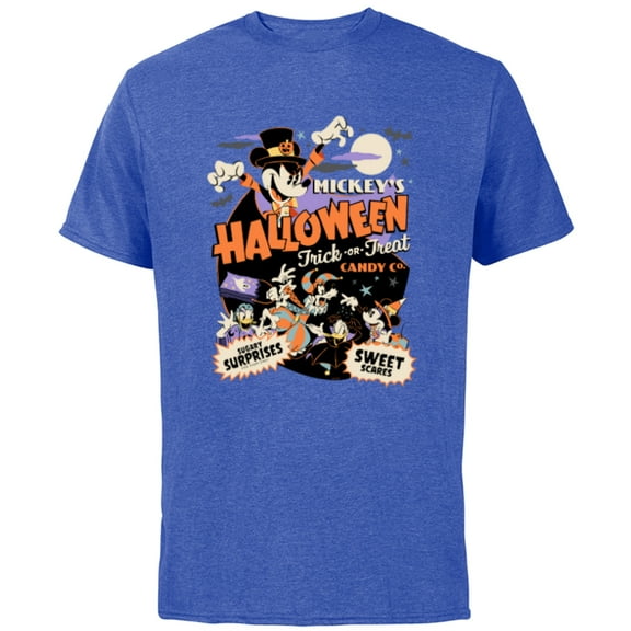Disney Mickey’s Halloween Trick or Treat Candy Co. - Short Sleeve Cotton T-Shirt for Adults - Customized-Royal Heather