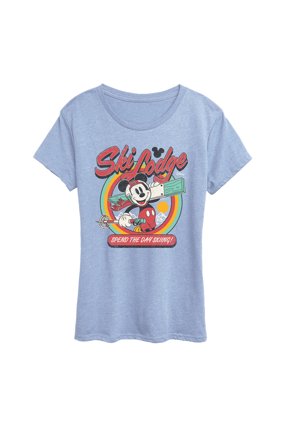 - Mickey's Ski Lodge - Women's Short Sleeve Graphic T-Shirt