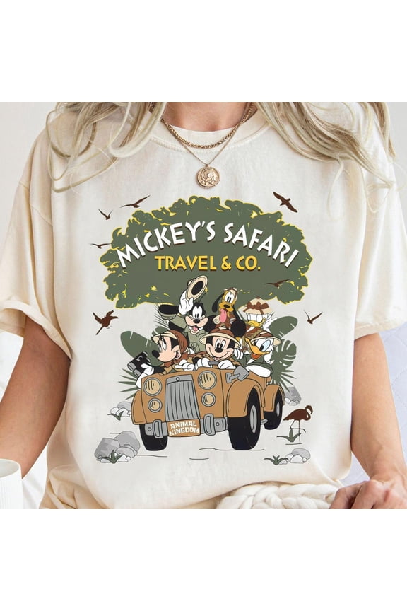 Disney Mickey39s Safari Travel Co Shirt Mickey And Friends T-shirt Animal Kingdom Safari M