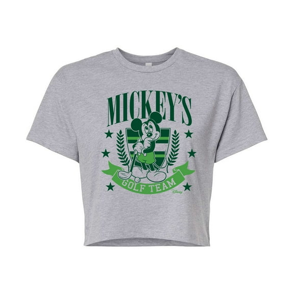 Disney - Mickeys Golf Team - Juniors Cropped Cotton Blend T-Shirt