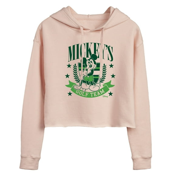 Disney - Mickeys Golf Team - Juniors Cropped Pullover Hoodie