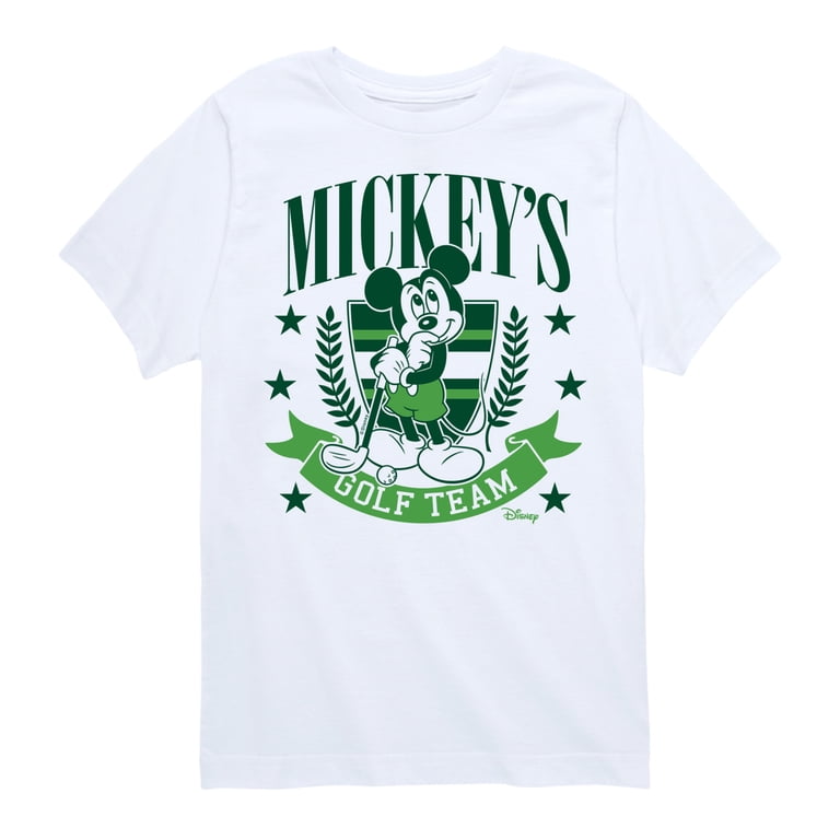 made in usa 80s〜90s Mickey Golf Tee Disney - Mickeys Golf Team - Toddler & Youth Short Sleeve Graphic