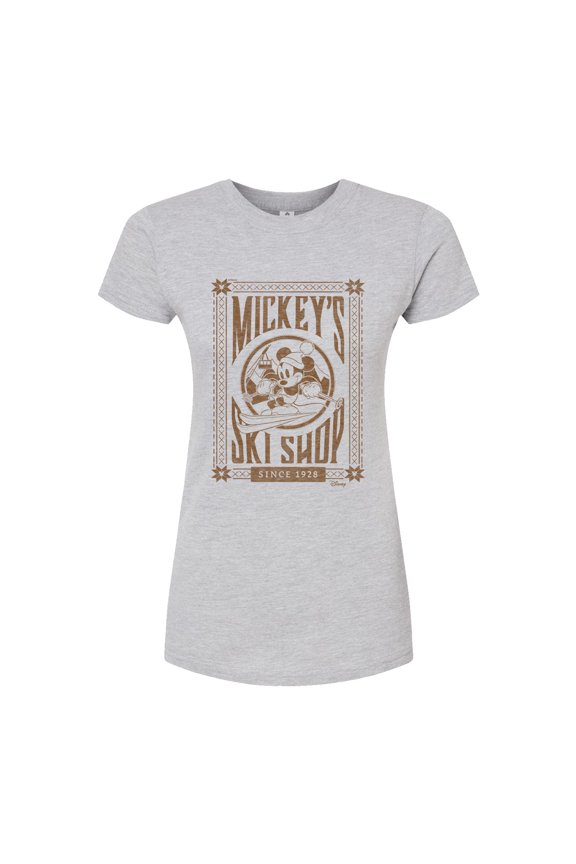 - Mickey's Ski Shop - Juniors Fitted Graphic T-Shirt