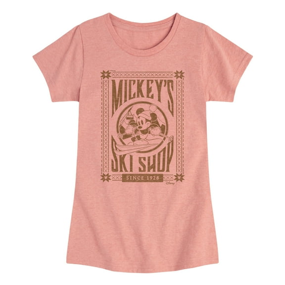 Disney - Mickeys Ski Shop Light Shirts Only - Toddler & Youth Girls Short Sleeve Graphic T-Shirt