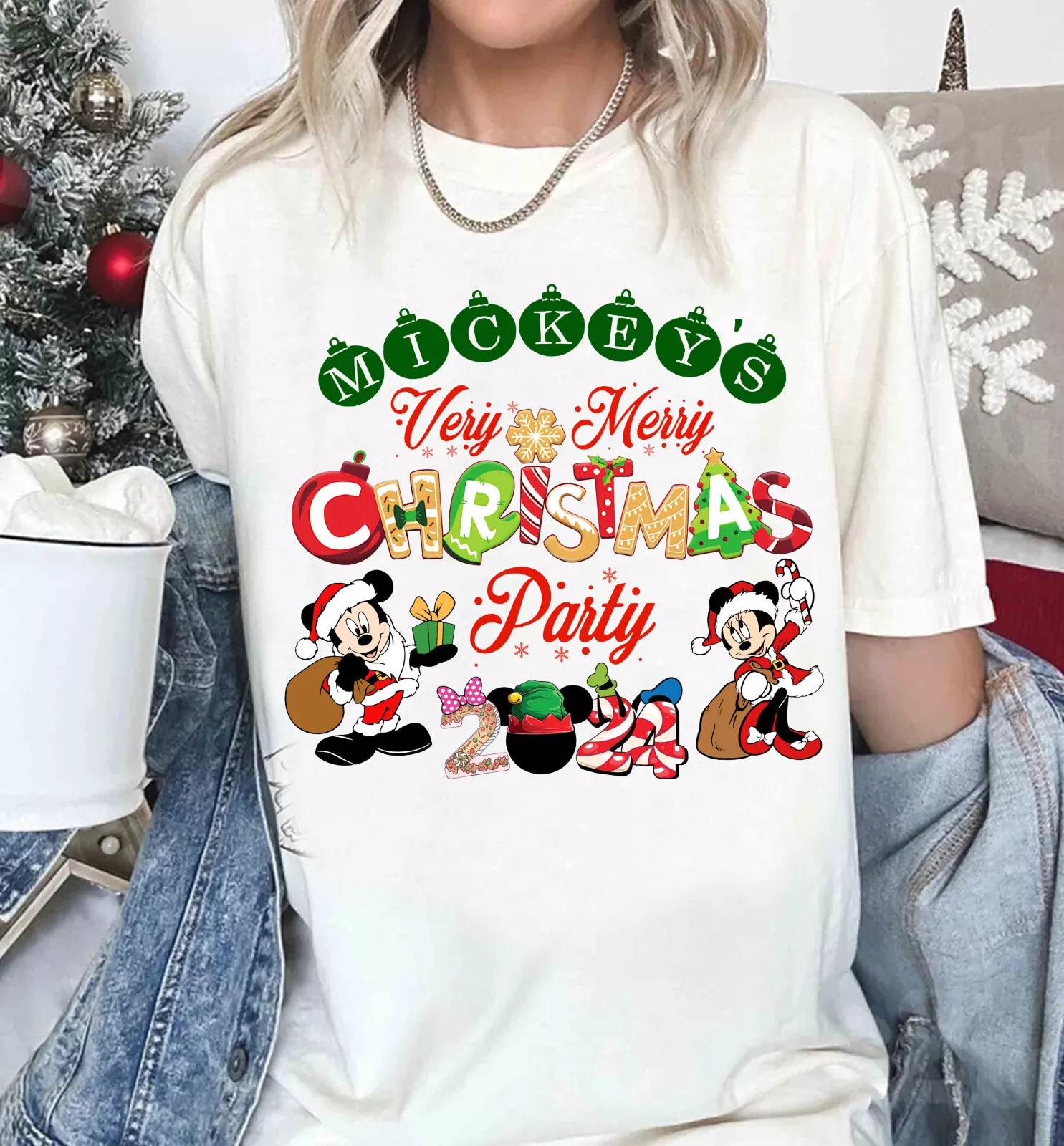 Disney Mickeys Very Merry Christmas Party 2024 Unisex Adult Shirt, Size