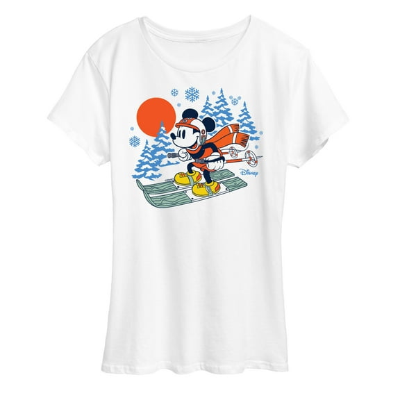 Disney - Mickey Skiing - Women's Short Sleeve Graphic T-Shirt