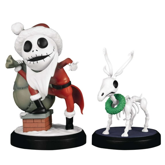 Disney Mini Egg Attack Santa Jack Skellington with Reindeer Statue