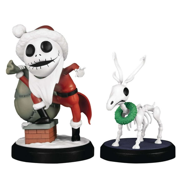 Disney Mini Egg Attack Santa Jack Skellington with Reindeer Statue