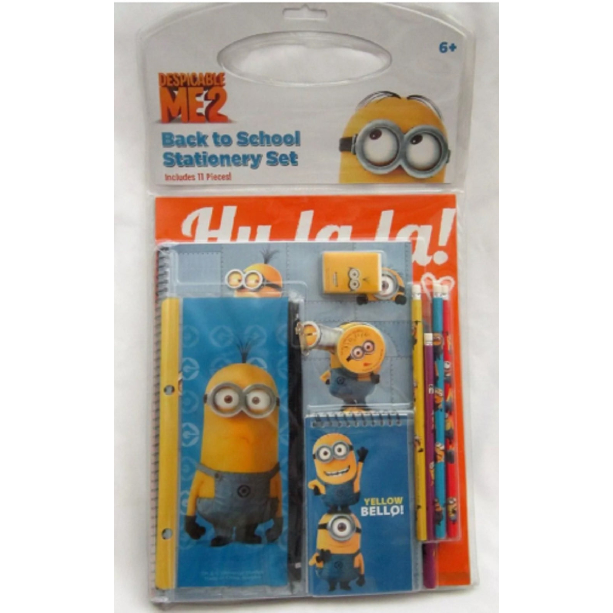 Disney Minion 11pc Stationery Set with Pencil Pen Ruler Eraser Note Pad ...