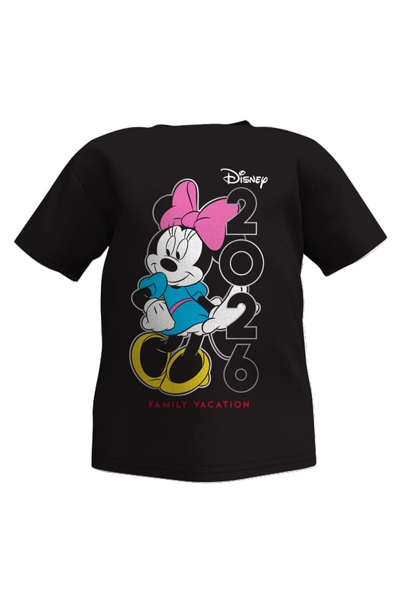 Minnie 2026 Family Vacation Toddler Tee Shirt, 2T-4T (Unisex)