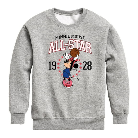 Disney - Minnie All -Star 1928 - Toddler And Youth Crewneck Fleece Sweatshirt