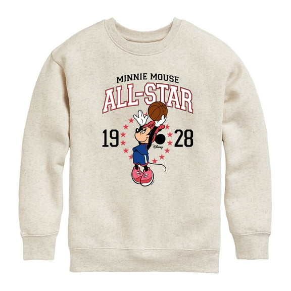 Disney - Minnie All -Star 1928 - Toddler And Youth Crewneck Fleece Sweatshirt