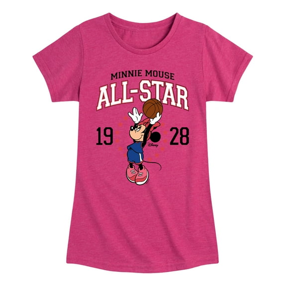 Disney - Minnie All-Star 1928 - Toddler And Youth Girls Short Sleeve Graphic T-Shirt