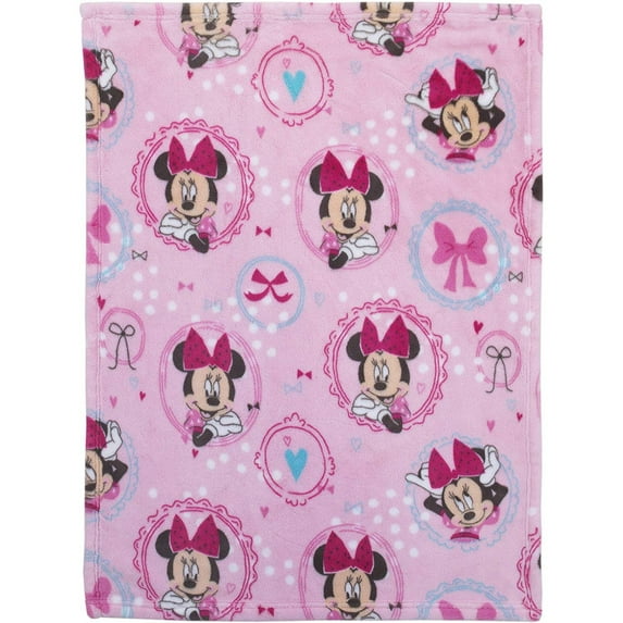 Disney Minnie Bows are Best French Fiber Baby Blanket Bows are Best - Pink