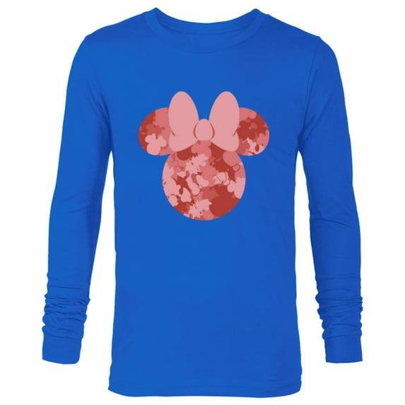 Disney Minnie Camo Pink - Long Sleeve T-Shirt for Men - Customized-Navy