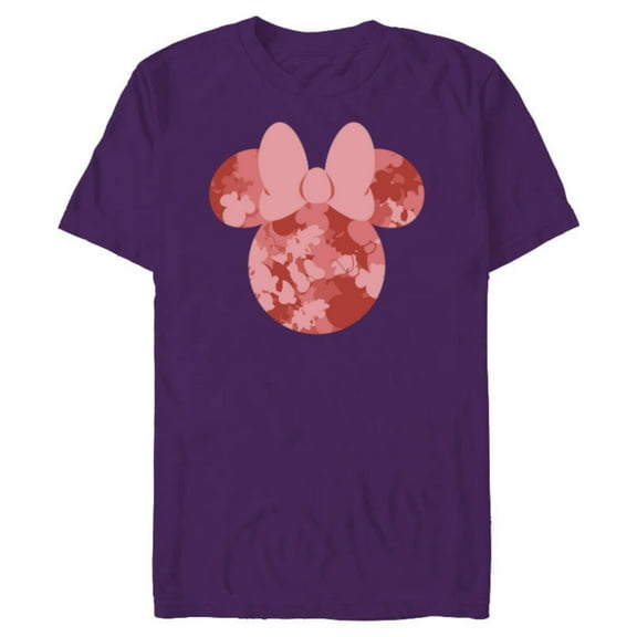 Disney Minnie Camo Pink - Short Sleeve Blended T-Shirt for Adults - Customized-Purple