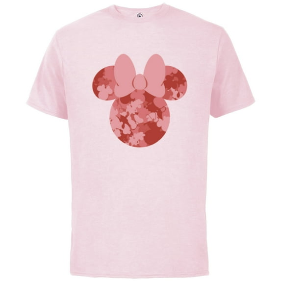 Disney Minnie Camo Pink - Short Sleeve Cotton T-Shirt for Adults - Customized-Soft Pink