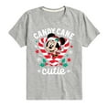 thumbnail image 1 of Disney - Minnie Candy Cane Cutie Christmas - Toddler & Youth Short Sleeve Graphic T-Shirt, 1 of 4