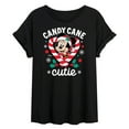 thumbnail image 1 of Disney - Minnie Candy Cane Cutie - Women's Oversized T-Shirt, 1 of 5