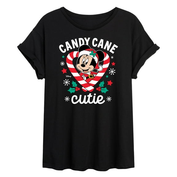 Disney - Minnie Candy Cane Cutie - Women's Oversized T-Shirt