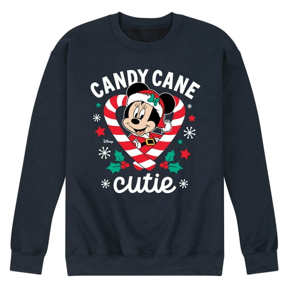 Disney - Minnie Candy Cane Cutie - Men's Crew Fleece Sweatshirt Sweatshirt