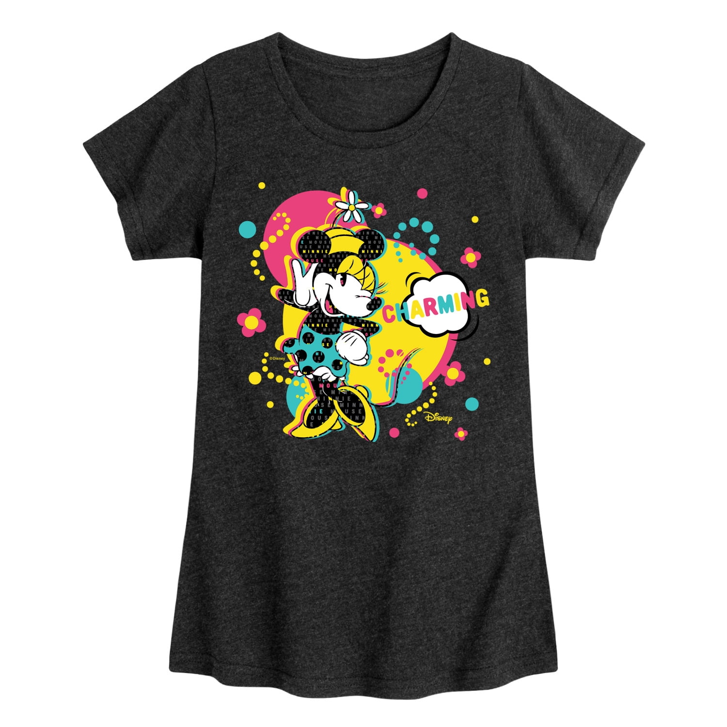 Disney - Minnie Charm - Toddler & Youth Girls Short Sleeve Graphic T ...