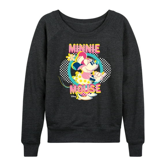 Disney - Minnie Circle Frame - Women's Lightweight French Terry Long Sleeve Shirt