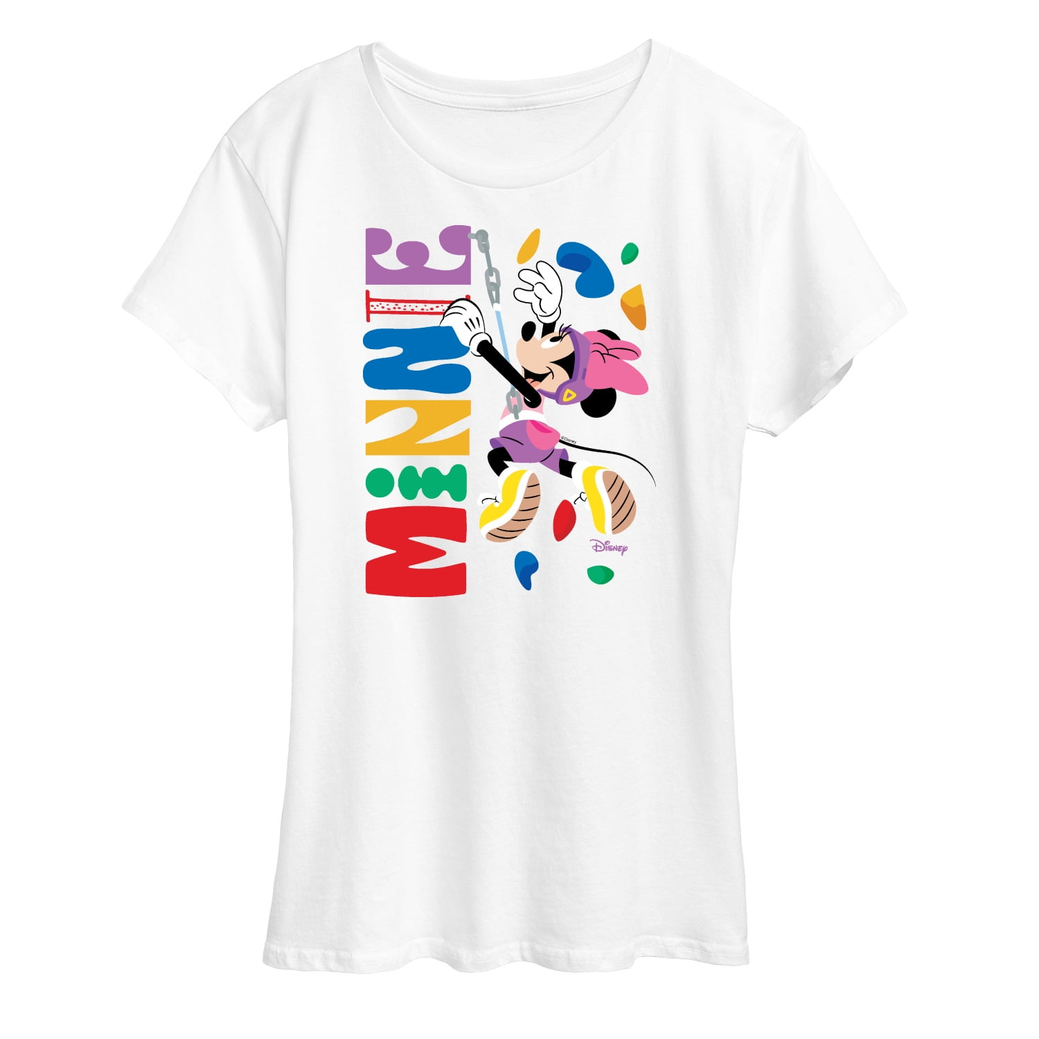 Disney - Minnie Climbing - Women's Short Sleeve Graphic T-Shirt ...