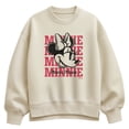 thumbnail image 1 of Disney - Minnie Collegiate Repeated Women's Oversized Fleece Crew Sweatshirt, 1 of 3