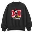 thumbnail image 1 of Disney - Minnie Collegiate - Women's Oversized Fleece Crew Sweatshirt, 1 of 3