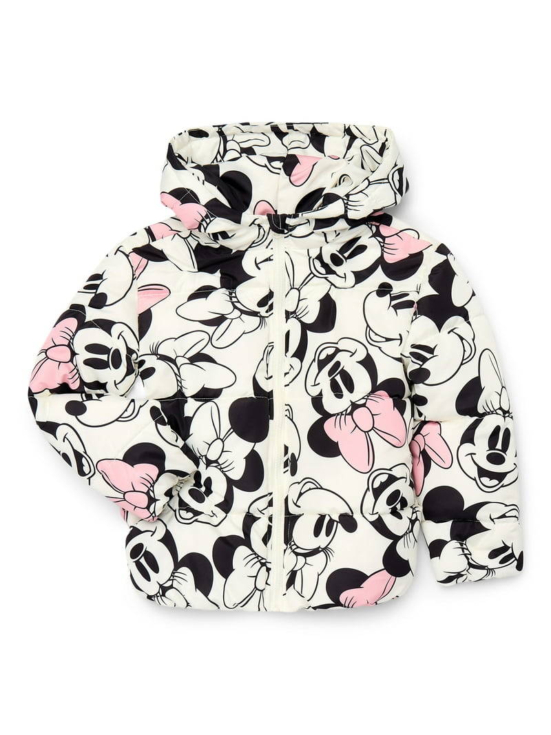 Disney, Girls Big Girls Graphic Zip Up Puffer Jacket, Minnie
