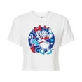 thumbnail image 1 of Disney - Minnie Daisy Americana - Juniors Cropped Cotton Blend T-Shirt, 1 of 5