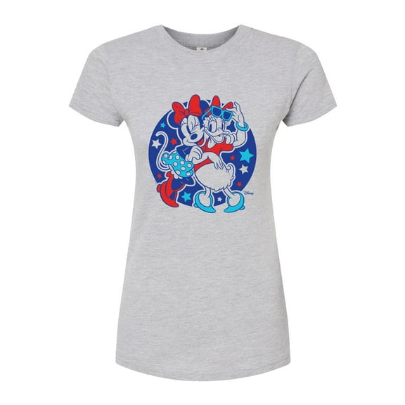 Disney - Minnie Daisy Americana - Juniors Fitted Graphic T-Shirt