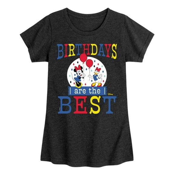 Disney - Minnie & Daisy - Birthdays Are The Best - Toddler & Youth Girls Short Sleeve T-Shirt
