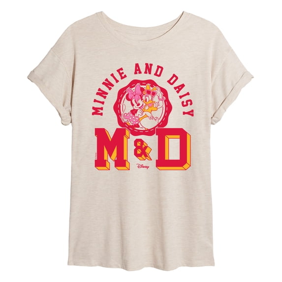Disney - Minnie Daisy Letterman - Womens Oversized Graphic T-Shirt