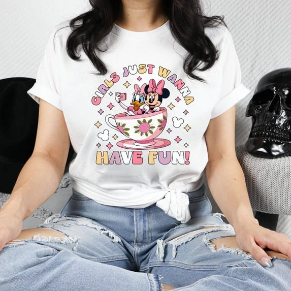 Disney Minnie Daisy Summer T-shirt , Girls Just Wanna Have Sun, Disney Besties T-shirt, Disneyworld T-shirt, Disney Summer, Unisex T-Shirt
