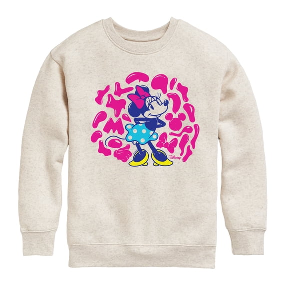 Disney - Minnie Dripped Out Boys' Graphic Long Sleeve Fleece Sweatshirt