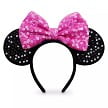 Disney Minnie Ears Headband - Youth - Minnie Mouse - Pink & Black Sequins