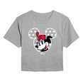 thumbnail image 1 of Disney - Minnie Ears - Juniors Cropped Short Sleeve Graphic T-Shirt, 1 of 4