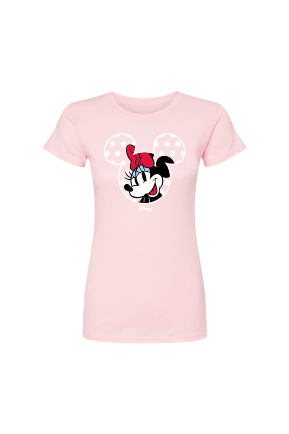 - Minnie Ears - Juniors Fitted Short Sleeve Graphic T-Shirt