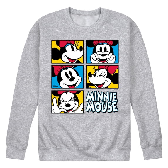 Disney - Minnie Faces Grid Men's Graphic Fleece Sweatshirt