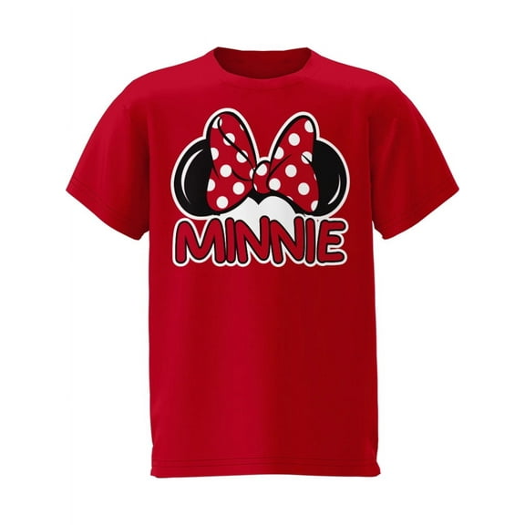 Disney Minnie Mouse Family Youth Tee Shirt, XS-L (Girl's)
