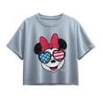 thumbnail image 1 of Disney - Minnie Flag Glasses - Youth Girls Boxy T-Shirt, 1 of 4