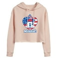 thumbnail image 1 of Disney - Minnie Flag Heart - Juniors Cropped Pullover Hoodie, 1 of 5