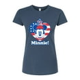 thumbnail image 1 of Disney - Minnie Flag Heart - Juniors Fitted Graphic T-Shirt, 1 of 5