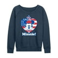 thumbnail image 1 of Disney - Minnie Flag Heart - Women's Lightweight French Terry Long Sleeve Shirt, 1 of 5